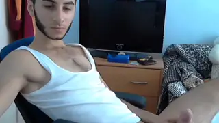 Latino Teen Works His Thick Shaft Live on Cam