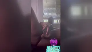 Ebony BBW Squirts Hard During Interracial Toy Play