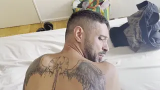 Blonde Dominates Bareback Anal with Bondage and Facial