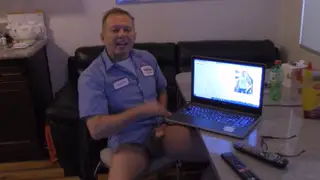 Solo Guy Strokes His Massive Cock Until Release