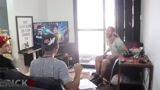 Latino Teacher Takes Student Bareback at Desk