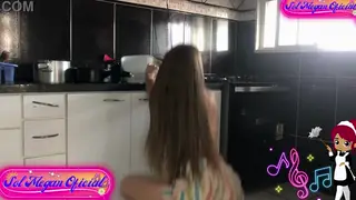 Blonde Latina Enjoys a Sensual Massage in the Kitchen