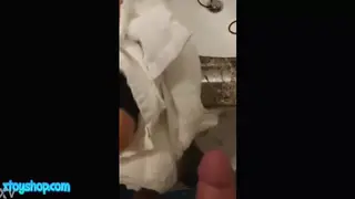 Solo Guy Milks Himself Inside Textured Sleeve