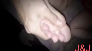 Latina Girlfriend Wiggles Bare Toes While Her Man Holds Her Close