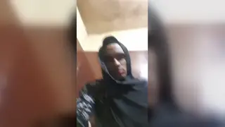 Hijabi Crossdresser Strokes to Climax in Solo Session