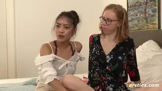 Redhead and Busty Friend Explore Toys Together