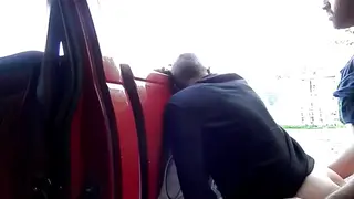 Amateur Couple Risks Public Bareback Encounter in Parking Lot