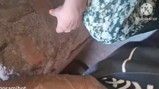 Asian Couple Shares Outdoor Intimacy with Foot Play