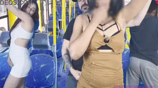 Curvy Woman Commands Public Bus Encounter
