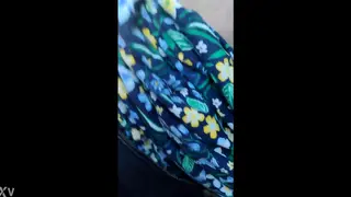 Wife Enjoys a Public Thrill Outdoors