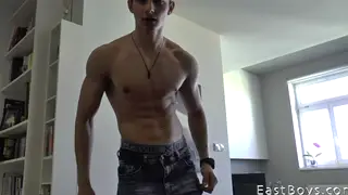 European Twink Enjoys Sensual Massage and Handjob on Webcam