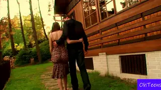 European Teen Couple Fucks Outdoors on a First Escape