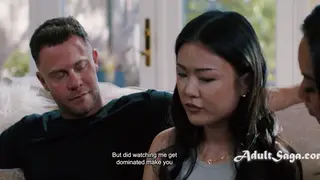 Asian Teen Enters Couple's Intense Lesbian Encounter