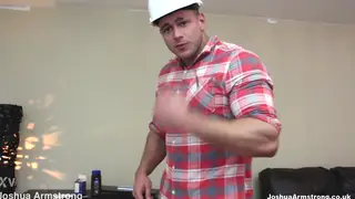 Muscular Handyman Flexes Before Explosive Cumshot Finish