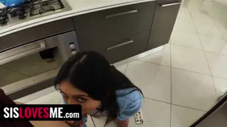 Latina Stepsister Tries First Anal with Butt Plug and POV Doggystyle