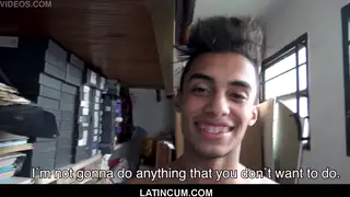 Latino Twink Sucks Stranger in POV for Cash