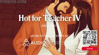 Dominant Teacher Claims Submissive Student at Desk