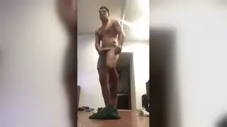 Teen Twink Shows Off His Lean Body Solo