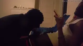 Slim Guy Swallows BBC Load After Deep Interracial Blowjob