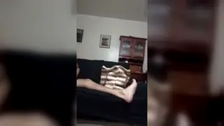 Wife Pleasures Herself While Husband Watches Close