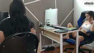 Latina Secretary and Boss Enjoy Lesbian Office Encounter