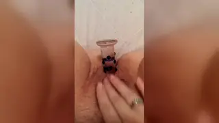 MILF Spreads Wet Pussy for Close-Up Toy Orgasm