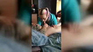 Petite Pierced Babe Swallows Every Drop