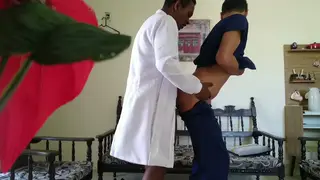 Doctor Breeds Slim Patient in Clinical Setting