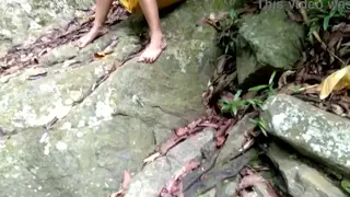 Busty Indian MILF Takes Anal and Pissing Outdoors by Car