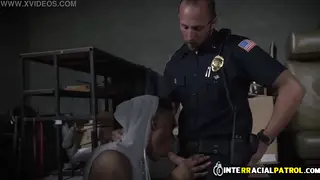 Hairy Bear Cop in Uniform Dominates a Muscular Hunk Bareback