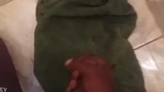 Black Stud Jerks His Big Cock to Release