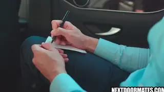 Muscular Driver Takes a Passenger Deep in His Car