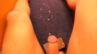Solo Guy Jerks Off on Hotel Carpet to Cumshot