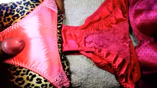 Muscular Asian Stud Spills on Pink Satin Panties