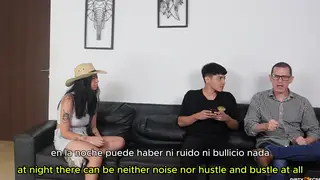 Latina Babe Gives Deep Blowjob in Bedroom