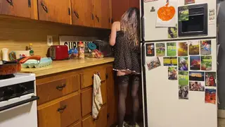 Petite Blonde Stepmom Deepthroats Stepson POV