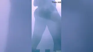 Man Twerks in Shower Showing Off Big Ass