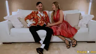 Blonde Bombshell Delivers Sloppy Blowjob and Titty Fuck