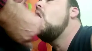 Mature Bear Takes a Slow Blowjob and Wears the Finish