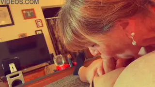 Curvy Mature Woman Delivers Deepthroat Blowjob in Cosplay POV