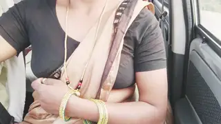 Indian Beauty Gets Intimate in a Parked Car