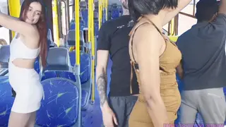 Voluptuous Babe Dominates Public Transport Encounter