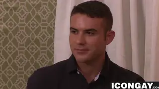 European Hunk Deepthroats Big Cock Before Handjob Finish