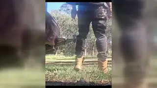 Solo Guy Explores Anal Pleasure Beside a Car Outdoors