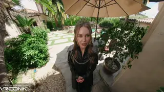 Busty Blonde Cosplay MILF Rides in VR