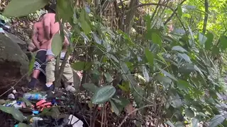 Mature Latino Explores Outdoors With European Daddy