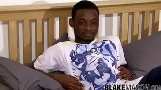 British Black Jock Strokes His Big Cock on Cam