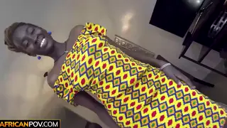 Ebony Bikini Model Deepthroats at Casting Before Rough Doggystyle