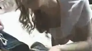 Brunette Gangbanged in Garage While Wearing Stockings