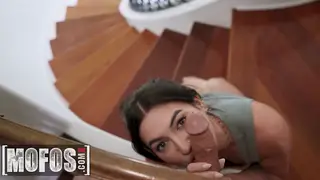 Petite Wife Teases With Feet Before a POV Finish